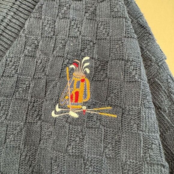 Scottish Isle By Bernette Men’s V-Neck Sweater Size Large Vintage Made In USA - Picture 3 of 9